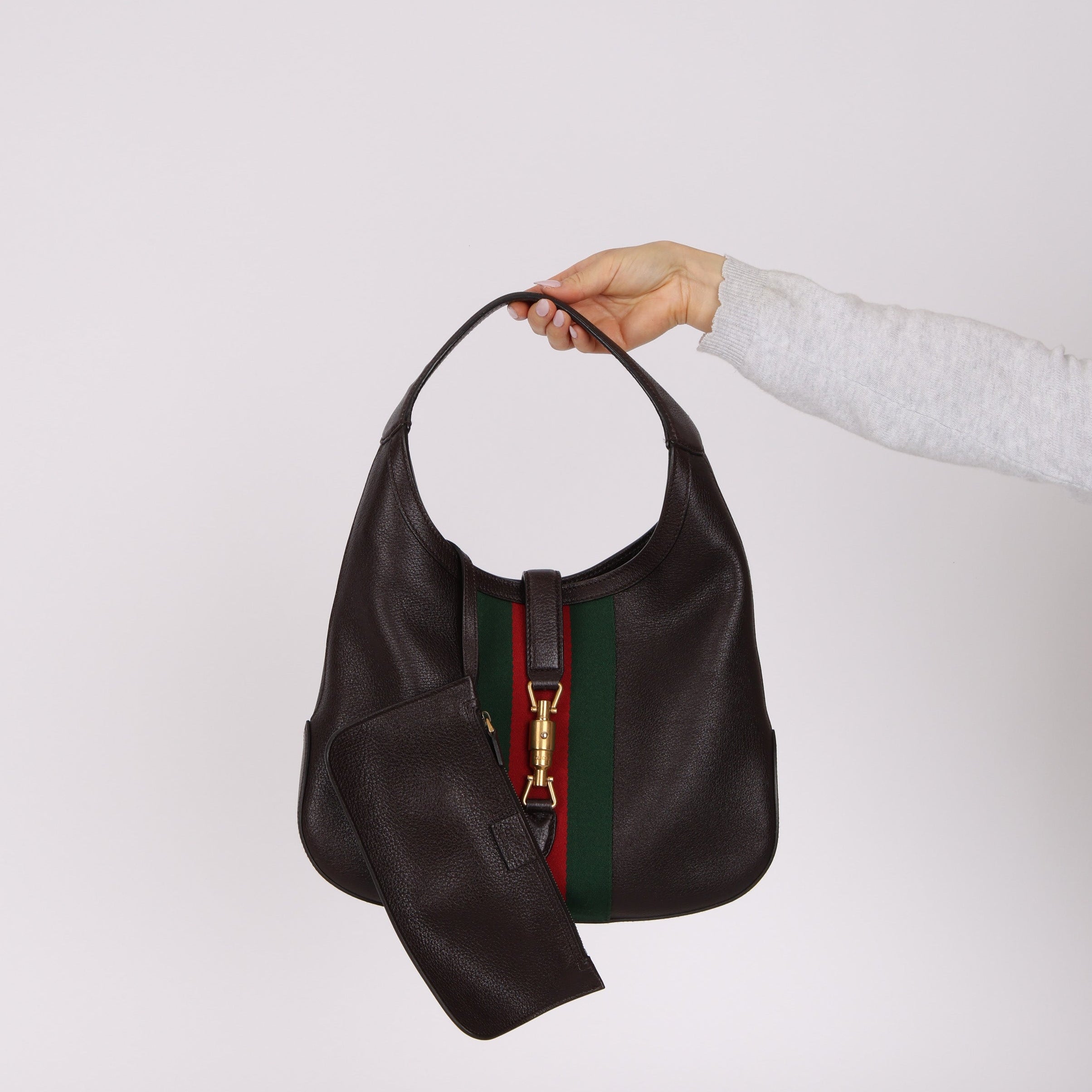 Gucci Calfskin Web Jackie with Pouch