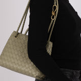 Bottega Veneta Travertine Small Andiamo Bag