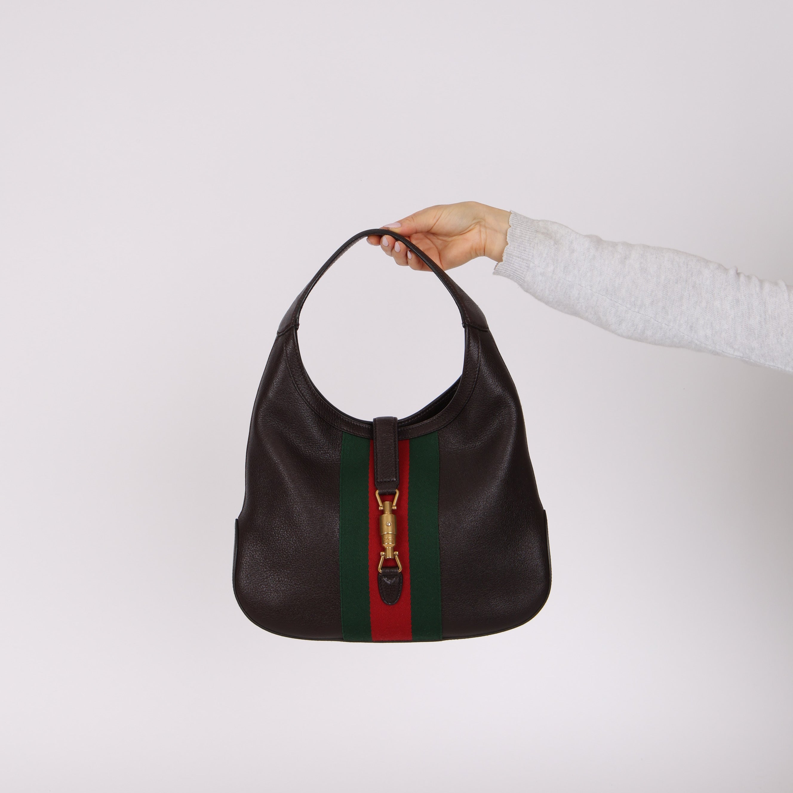 Gucci Calfskin Web Jackie with Pouch