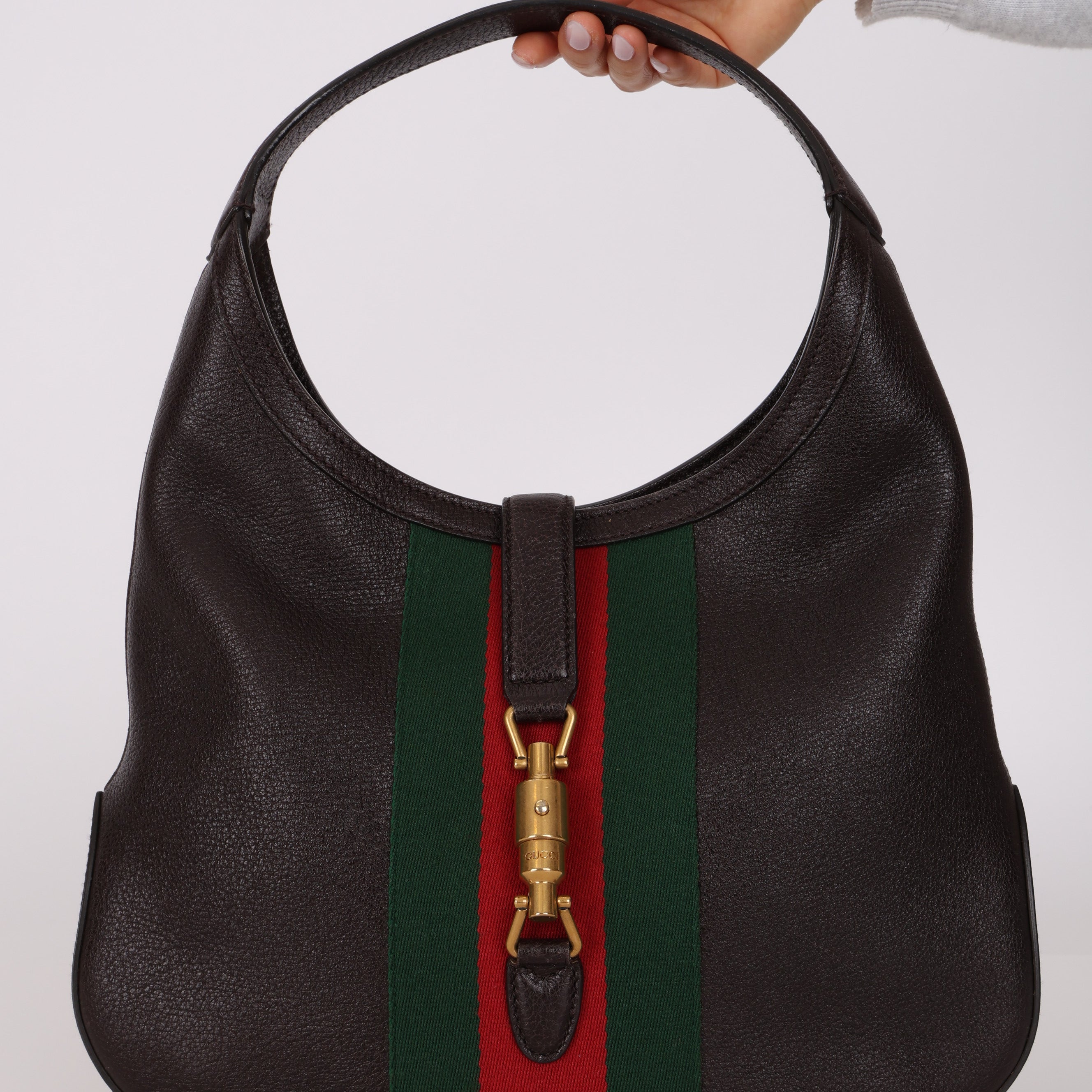 Gucci Calfskin Web Jackie with Pouch