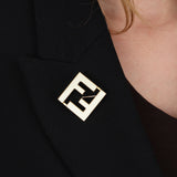 Fendi FF Zucca Brooch