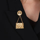 Chanel 2000s Classic Flap Brooch 24K GP