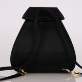 Gucci Black Satin Crystal Horsebit Minaudiere Backpack w Gucci Wallet