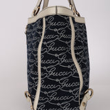 Gucci Denim Navy Abbey D-Ring Tote