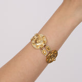 Chanel 1996 CC Lion Gold Bracelet 24K GP