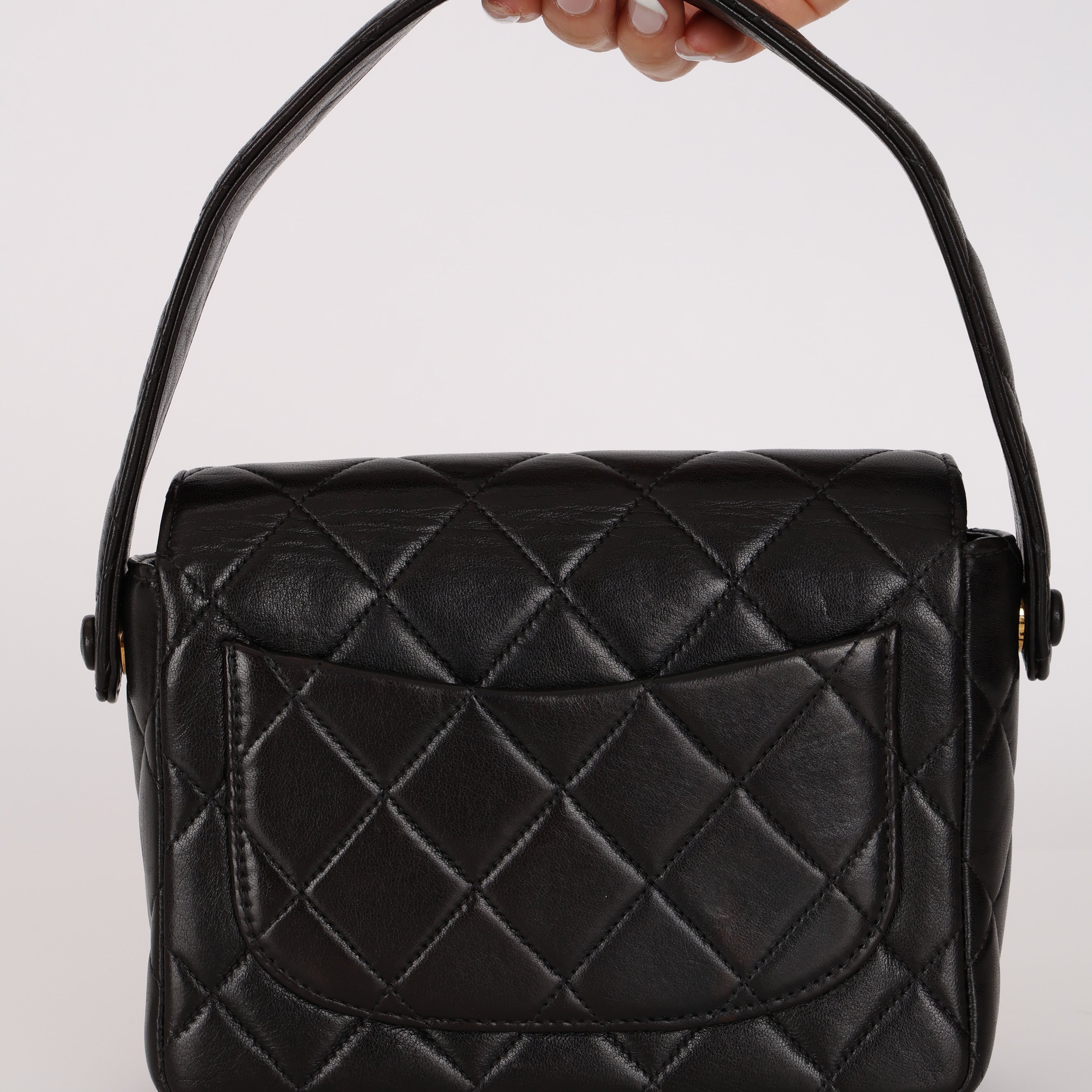 Rare Chanel 1992 Lambskin Mini Kelly 24K GP