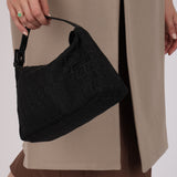 Fendi Black and Charcoal Zucchino Pochette