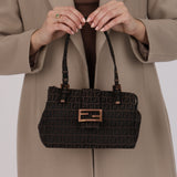 Rare Fendi Zucchino Bento Box Baguette RGHW