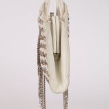 Rare Bottega Veneta Blanc Intrecciato Chain Dome Bag