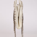 Rare Bottega Veneta Blanc Intrecciato Chain Dome Bag