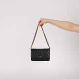 Chanel 2019 Black Lambskin Wallet on Chain GHW