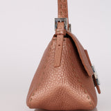 Fendi Metallic Rose Gold Selleria Mini Mamma