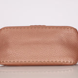 Fendi Metallic Rose Gold Selleria Mini Mamma