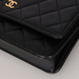 Chanel 2019 Black Lambskin Wallet on Chain GHW