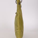 Bottega Veneta Green Intrecciato Angolo Shoulder Bag