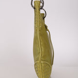 Bottega Veneta Green Intrecciato Angolo Shoulder Bag