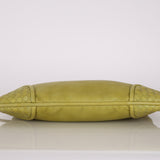 Bottega Veneta Green Intrecciato Angolo Shoulder Bag