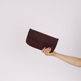 Bottega Veneta Plum Intrecciato Satin Evening Clutch