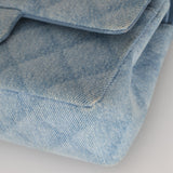 Chanel 22B Quilted Small Denim Classic Double Flap GHW