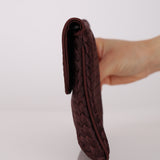 Bottega Veneta Plum Intrecciato Satin Evening Clutch