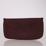 Bottega Veneta Plum Intrecciato Satin Evening Clutch