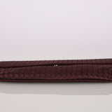 Bottega Veneta Plum Intrecciato Satin Evening Clutch