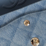 Chanel 22B Quilted Small Denim Classic Double Flap GHW