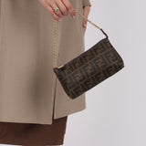 Fendi Zucca Spalmati Chain Pochette