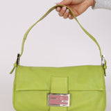 Fendi Lime Green Leather Baguette Bag