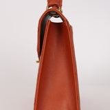 Chanel 1997 Burnt Sienna Caviar Turnlock Kelly 24K GP