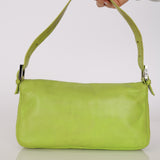 Fendi Lime Green Leather Baguette Bag