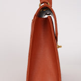 Chanel 1997 Burnt Sienna Caviar Turnlock Kelly 24K GP