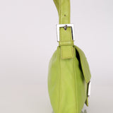 Fendi Lime Green Leather Baguette Bag