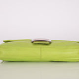 Fendi Lime Green Leather Baguette Bag