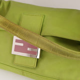 Fendi Lime Green Leather Baguette Bag
