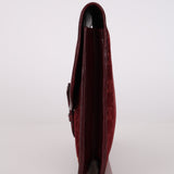 Celine Maroon Suede Macadam Clutch