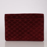 Celine Maroon Suede Macadam Clutch