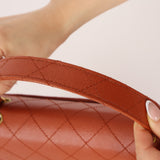 Chanel 1997 Burnt Sienna Caviar Turnlock Kelly 24K GP