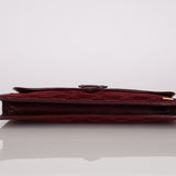 Celine Maroon Suede Macadam Clutch