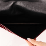 Celine Maroon Suede Macadam Clutch