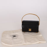 Ultra-Rare Chanel Mini Vanity Chest Black Lambskin 1989 24K GP