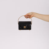 Ultra-Rare Chanel Mini Vanity Chest Black Lambskin 1989 24K GP