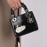 Limited Edition Dior 2016 Ceramic Deerskin Swan Mini Lady Dior