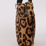 Fendi Cheetah Ponyhair Zip Twin Small Tote