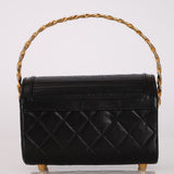 Ultra-Rare Chanel Mini Vanity Chest Black Lambskin 1989 24K GP