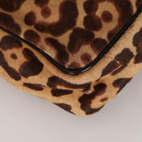 Fendi Cheetah Ponyhair Zip Twin Small Tote