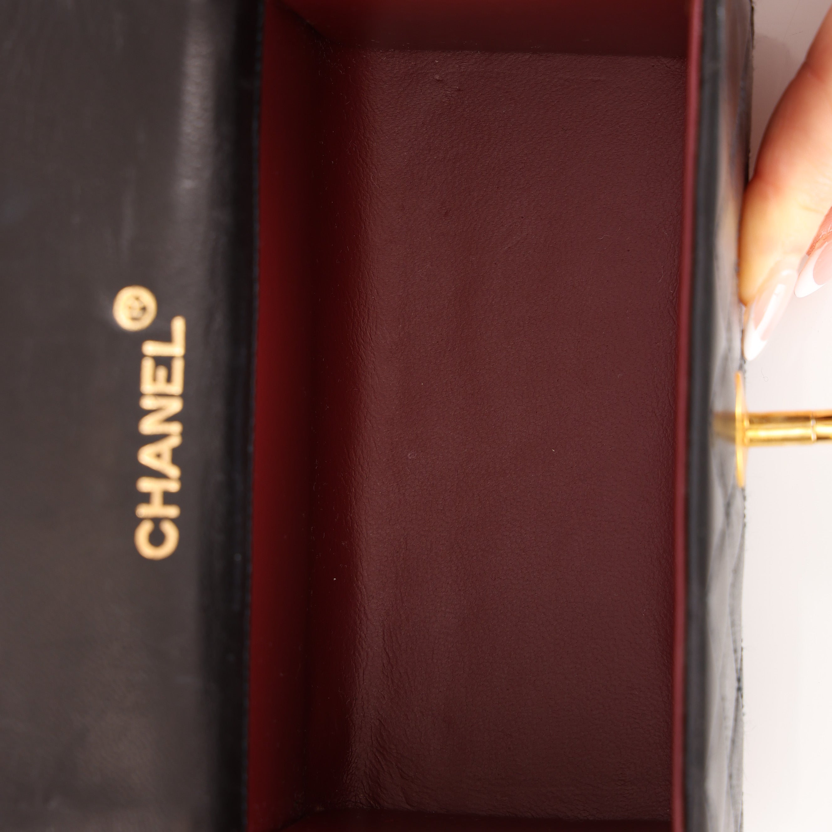 Ultra-Rare Chanel Mini Vanity Chest Black Lambskin 1989 24K GP