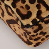 Fendi Cheetah Ponyhair Zip Twin Small Tote