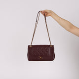 Chanel 2017 Dark Bordeaux Sheepskin Medium Mademoiselle Flap