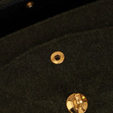 Rare Chanel 1987 Green Wool Medium Classic Flap 24KGP